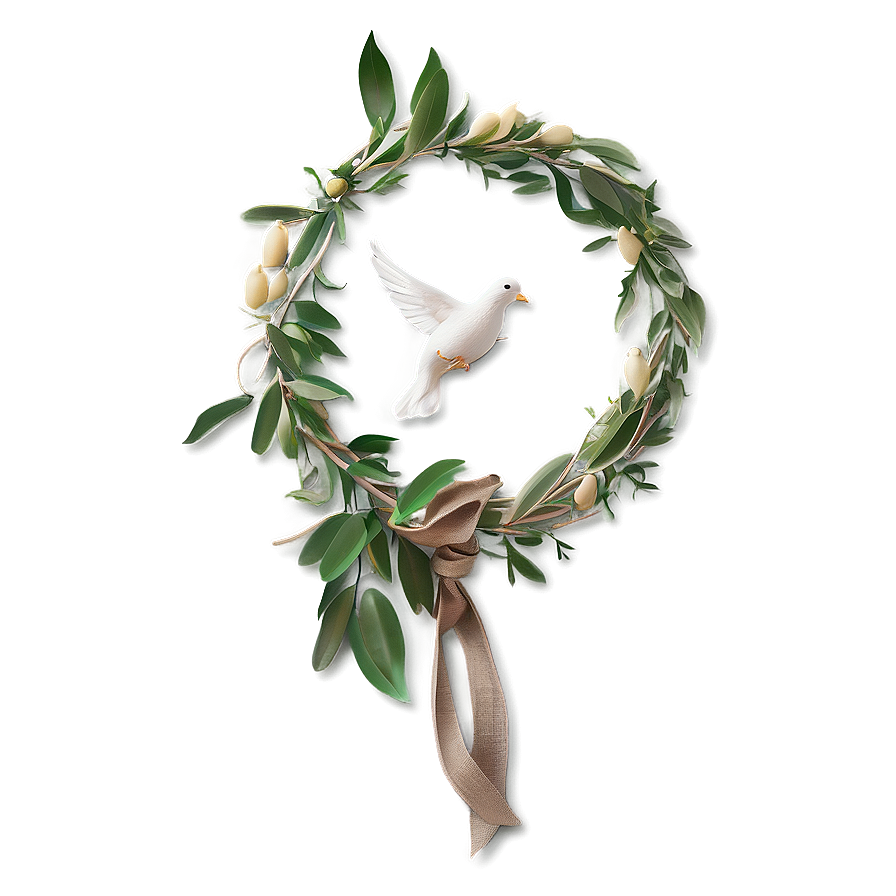 Dove and Olive Branch Memorial PNG kri27 PNG with transparent background