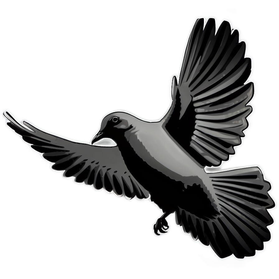 Dove Silhouette PNG 05042024 PNG with transparent background