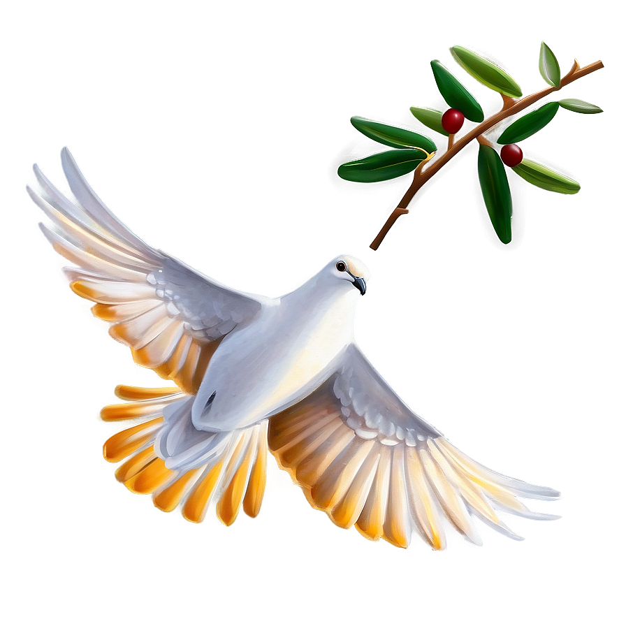 Dove with Olive Branch PNG 34 PNG with transparent background