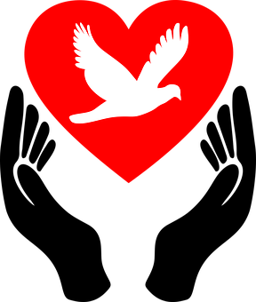 Dovein Heart Silhouette PNG with transparent background
