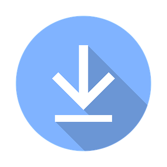 Download Icon Blue Background PNG with transparent background