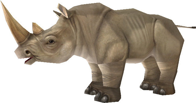 Download Zip Archive - Zoo Tycoon 2 Rhinoceros, HD Png Download PNG with transparent background