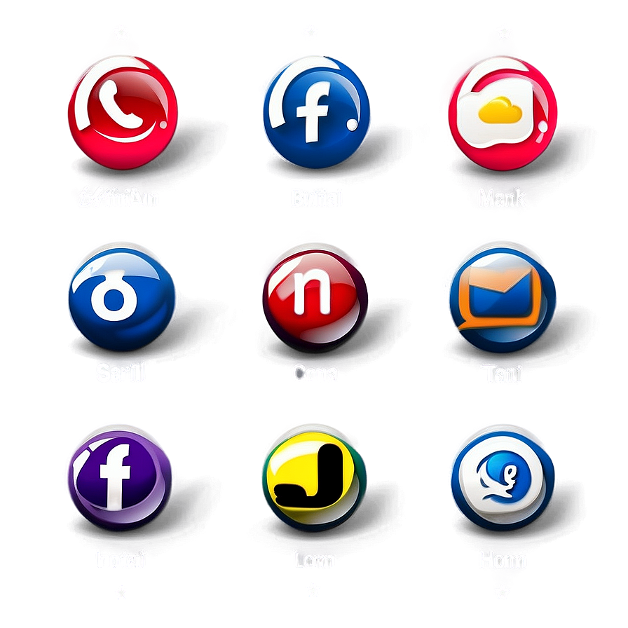 Downloadable Social Icons Set PNG 05252024 PNG image with a transparent background, free high-resolution download