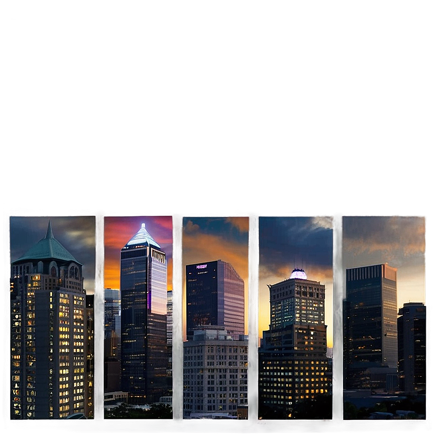 Downtown Landscape Artwork PNG hei44 PNG image with a transparent background, free high-resolution download