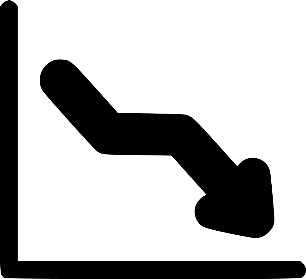 Line Graph Decrease Profit - Decrease Graph Logo PNG with transparent background