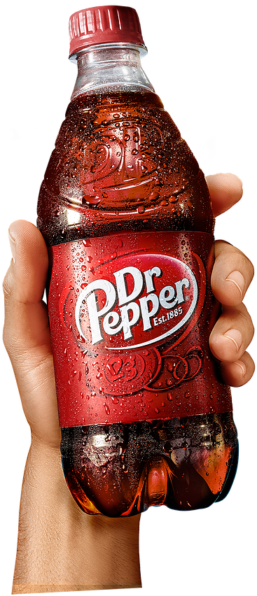 Dr Pepper Bottlein Hand