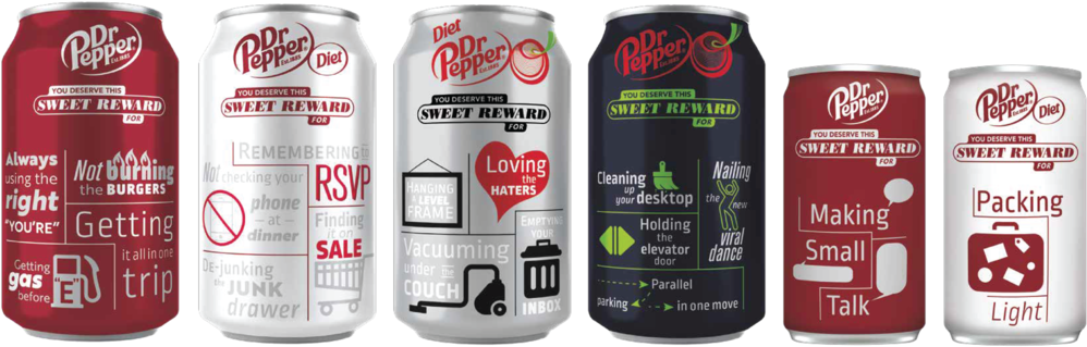 Dr Pepper Sweet Reward Campaign Cans