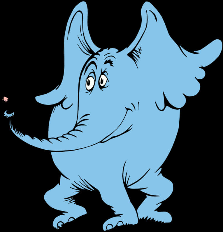 Dr Seuss Blue Elephant Character