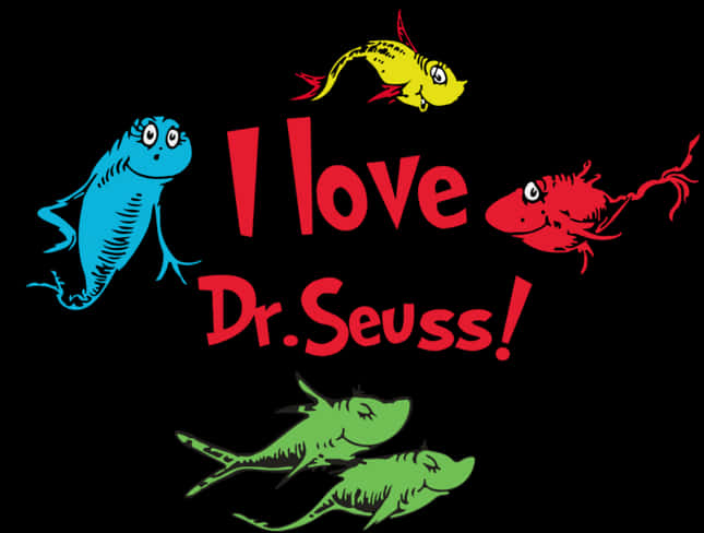 Dr Seuss Love Fish Illustration