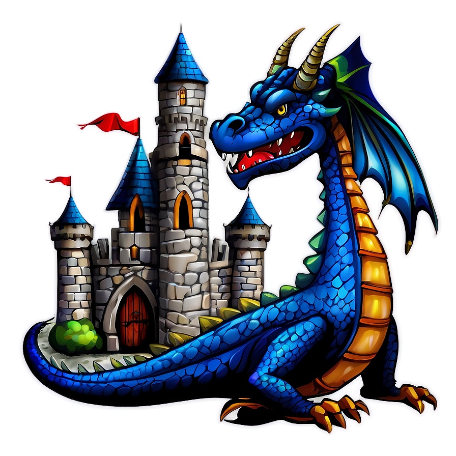 Dragon And Castle Clipart Png Fyt