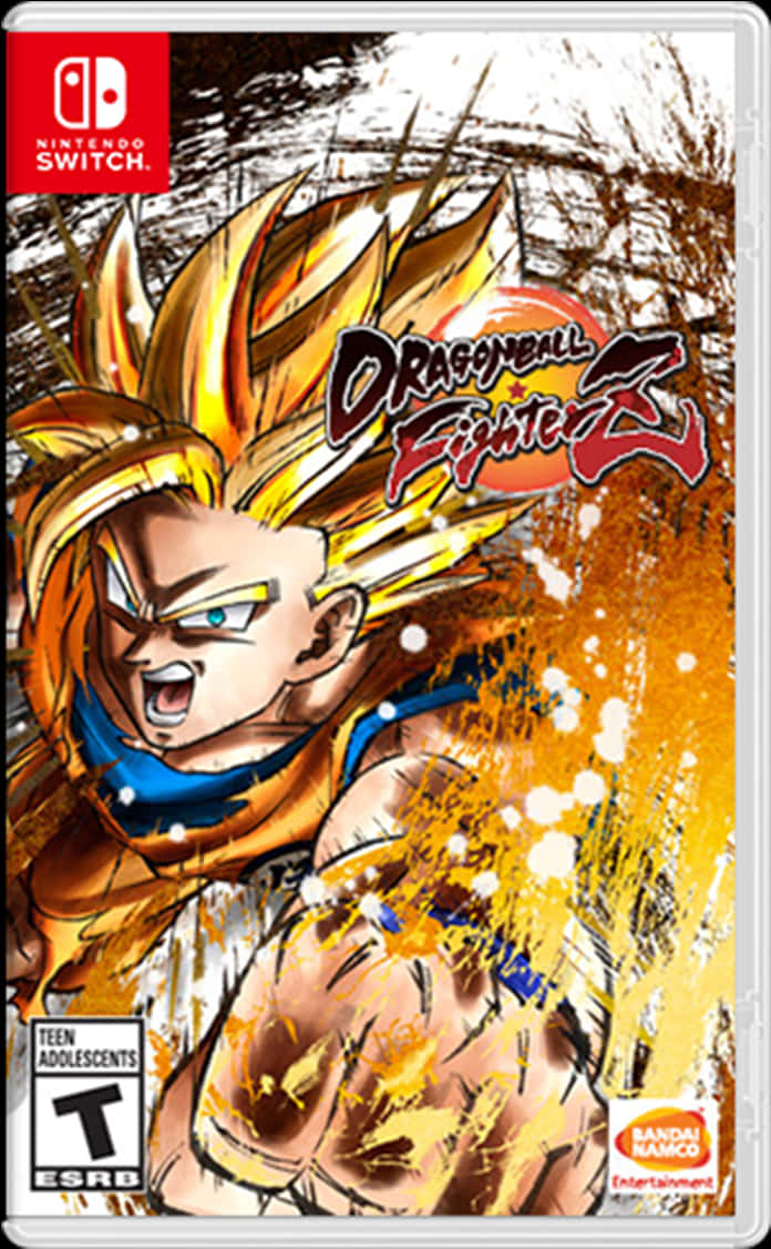 Dragon Ball Fighter Z Nintendo Switch Cover Art PNG with transparent background