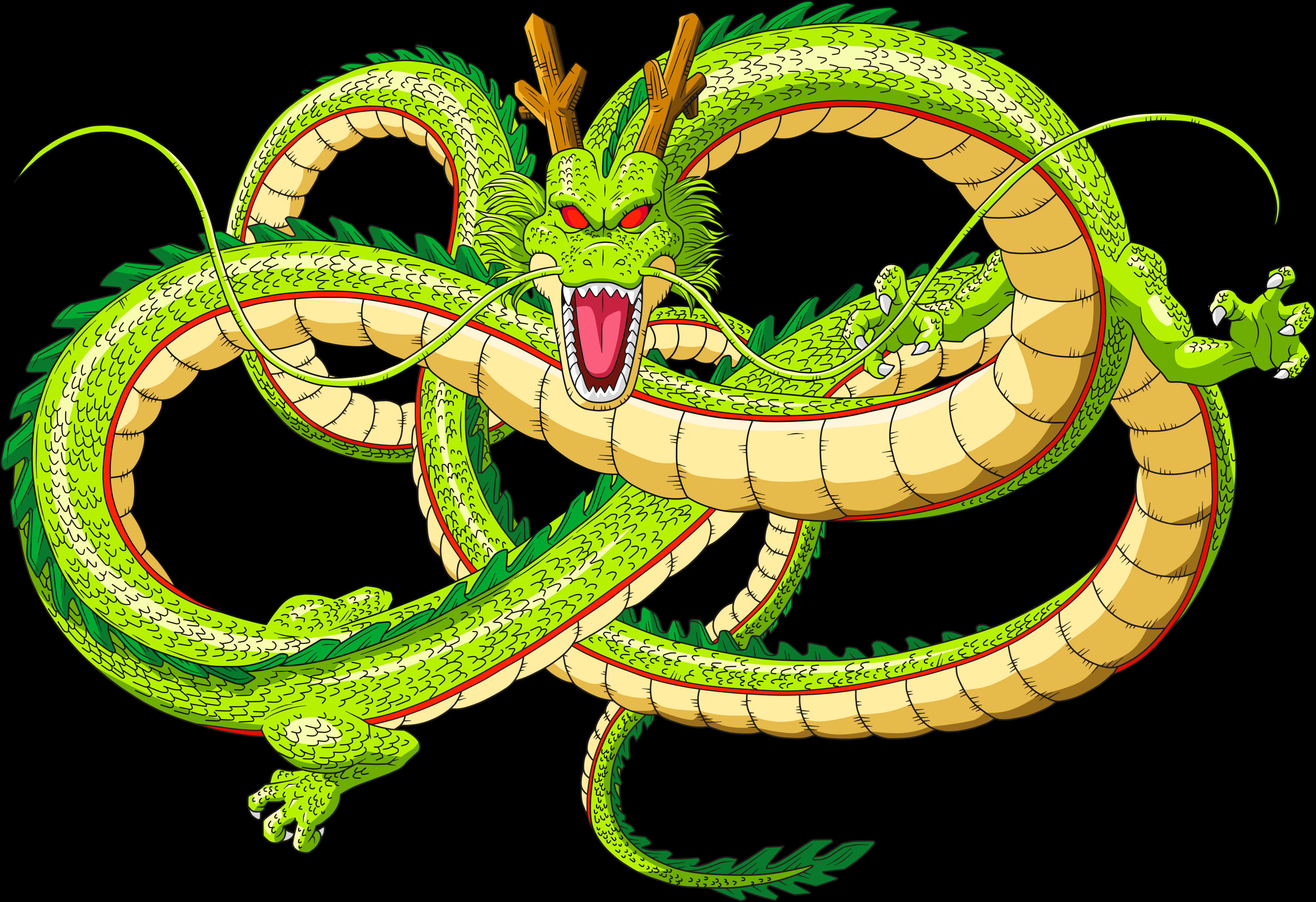 Dragon Ball Shenron Artwork PNG with transparent background