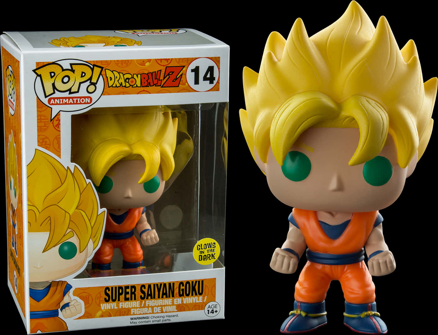 Dragon Ball Z Glow In The Dark Super Saiyan Goku Pop - Funko Pop Goku Ssj, HD Png Download PNG with transparent background