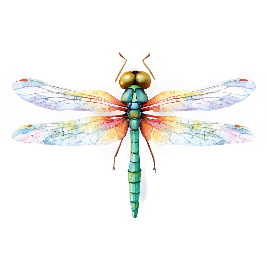 Dragonfly Watercolor Art Png 05212024