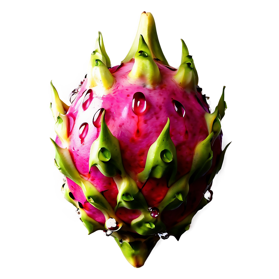 Dragonfruit With Water Drops Png Wmy