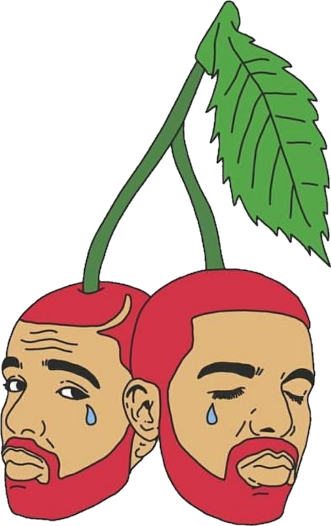 Drake Cherry Hybrid Illustration PNG with transparent background