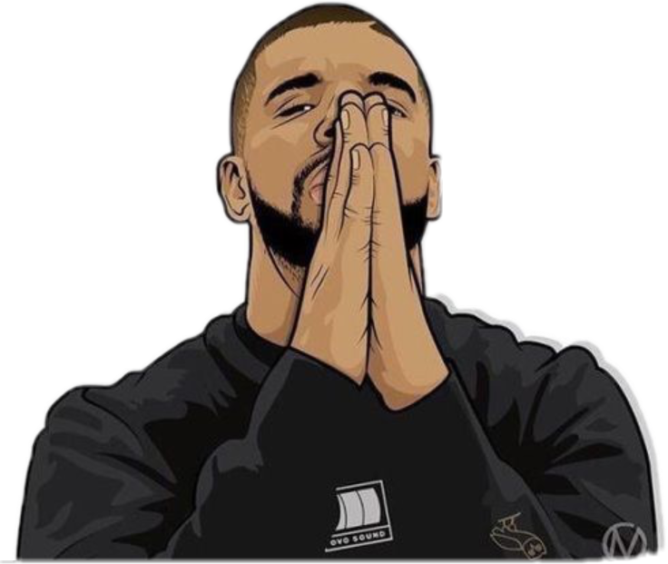 Drake Hand Gesture Illustration PNG with transparent background