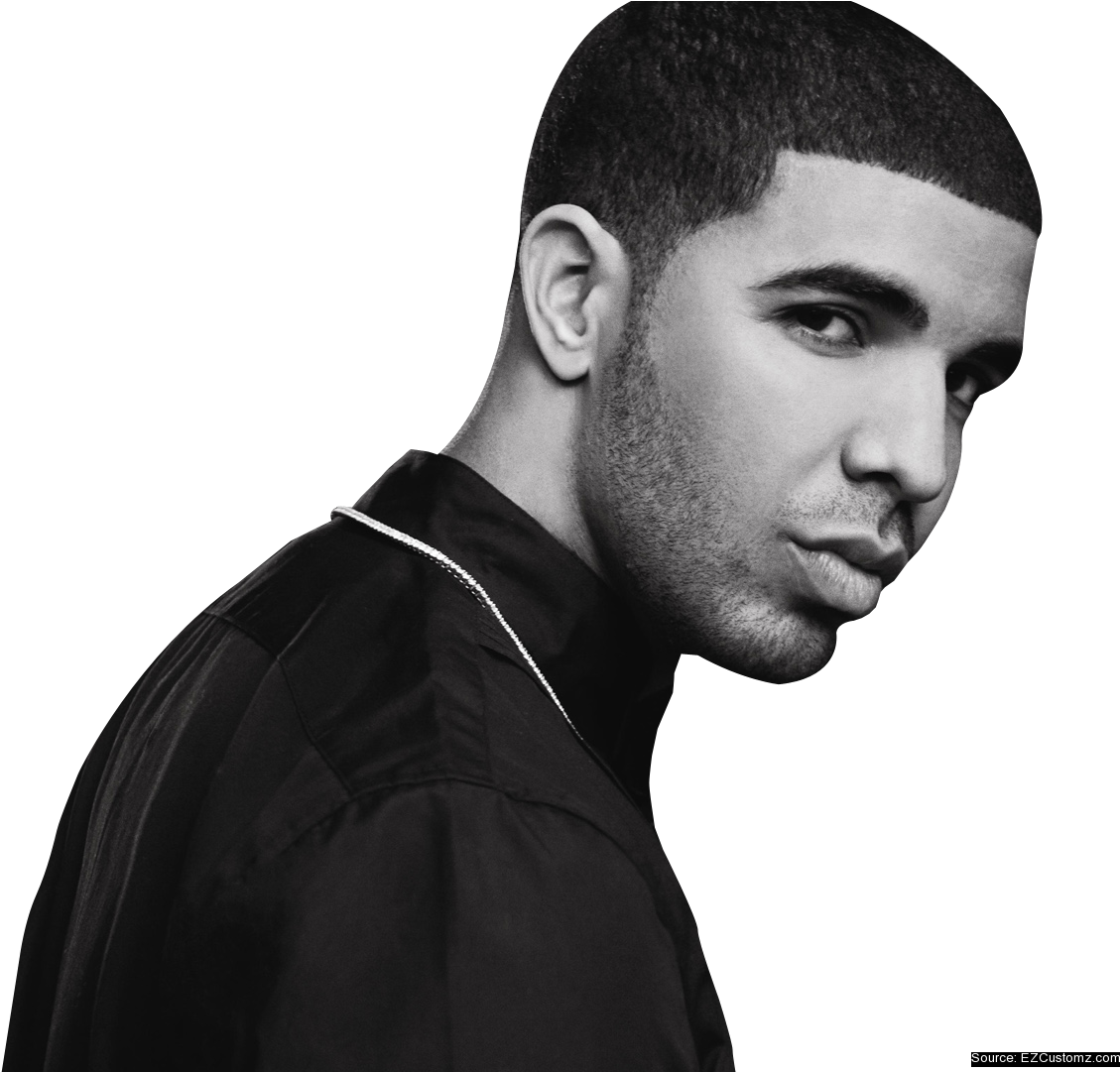 Drake Profile Portrait PNG with transparent background