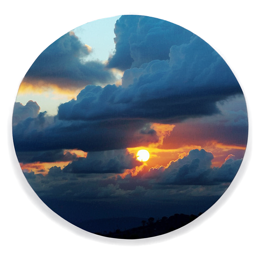 Dramatic Cloudy Sunset Png 06252024