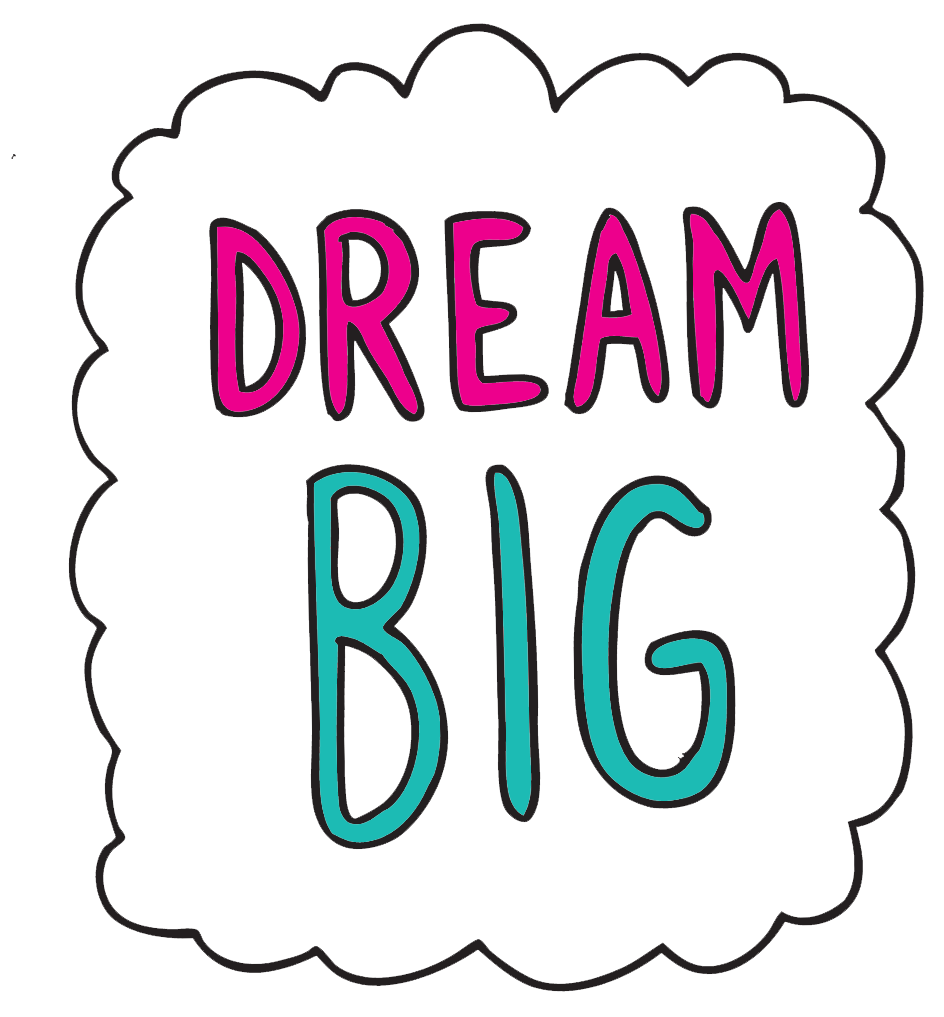 Dream Big Inspirational Quote PNG with transparent background