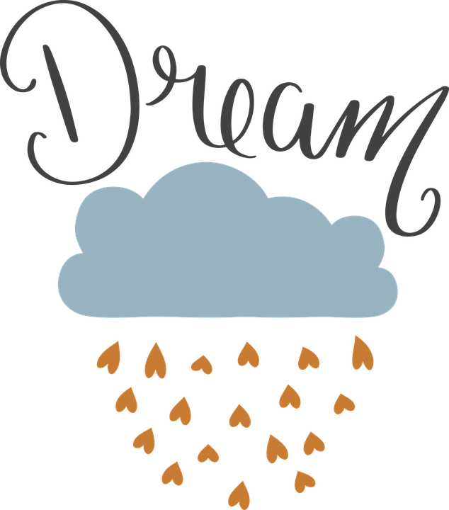 Dream Cloud Rainof Hearts PNG with transparent background