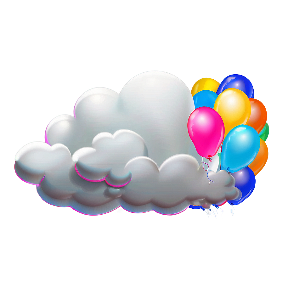 Dream Cloud With Balloons Png Seq