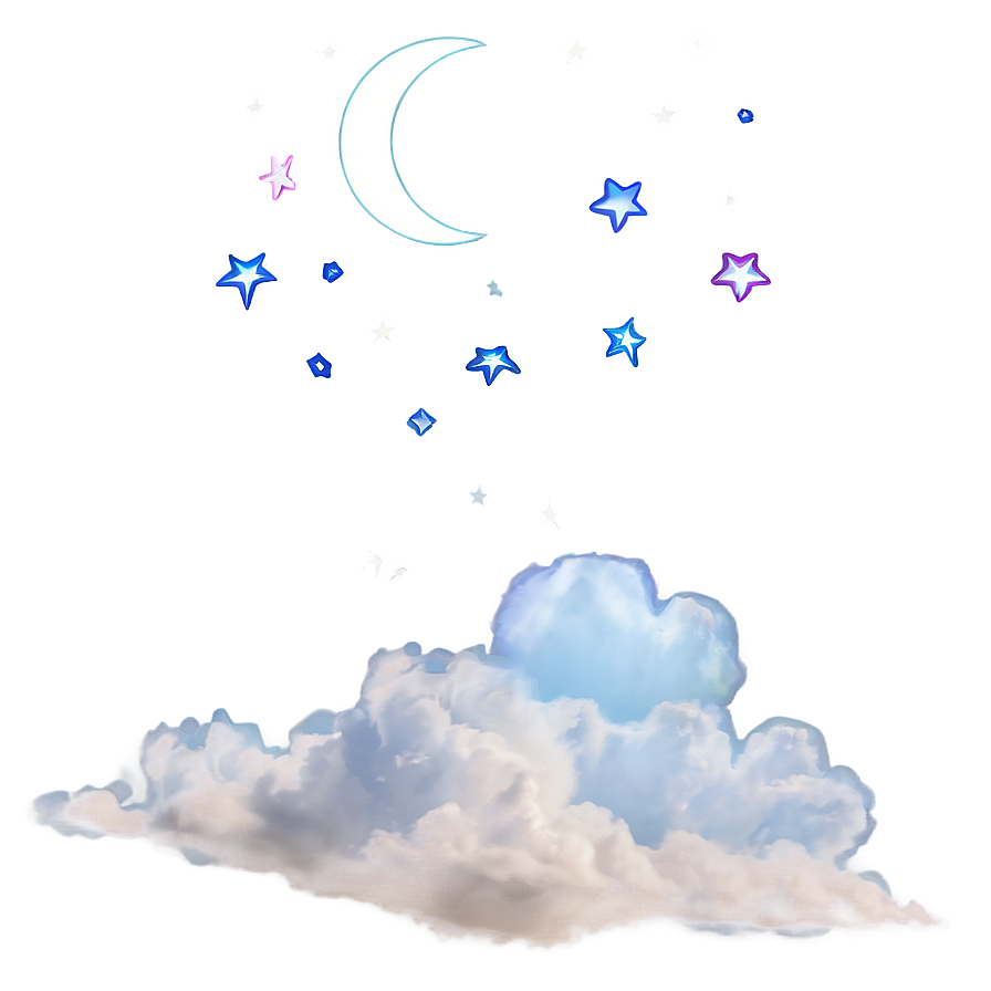 Dream Cloud With Moon Png Gao44