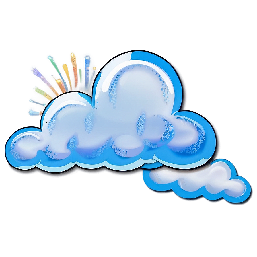 Dream Cloud With Sunbeams Png 10