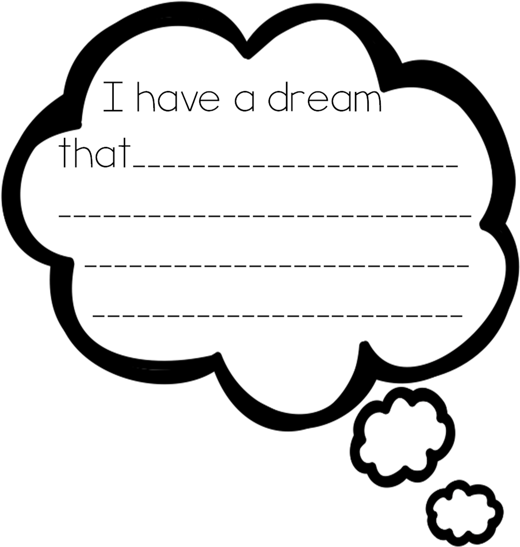 Dream Cloud Worksheet Template PNG with transparent background