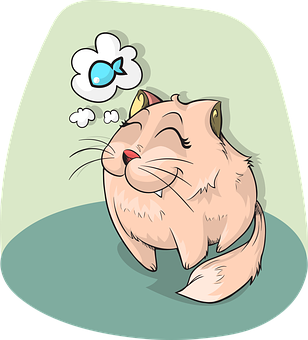 Dreaming Cat Cartoon