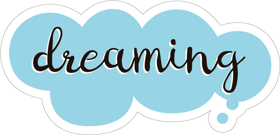 Dreaming Cloud Graphic PNG with transparent background