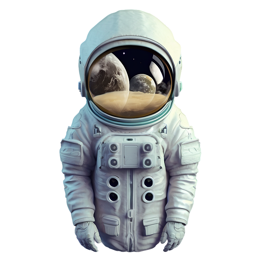 Dreamy Astronaut Portrait Png Yfa45