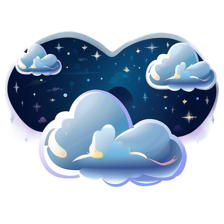 Dreamy Cloud Vector Scene Png Hvi