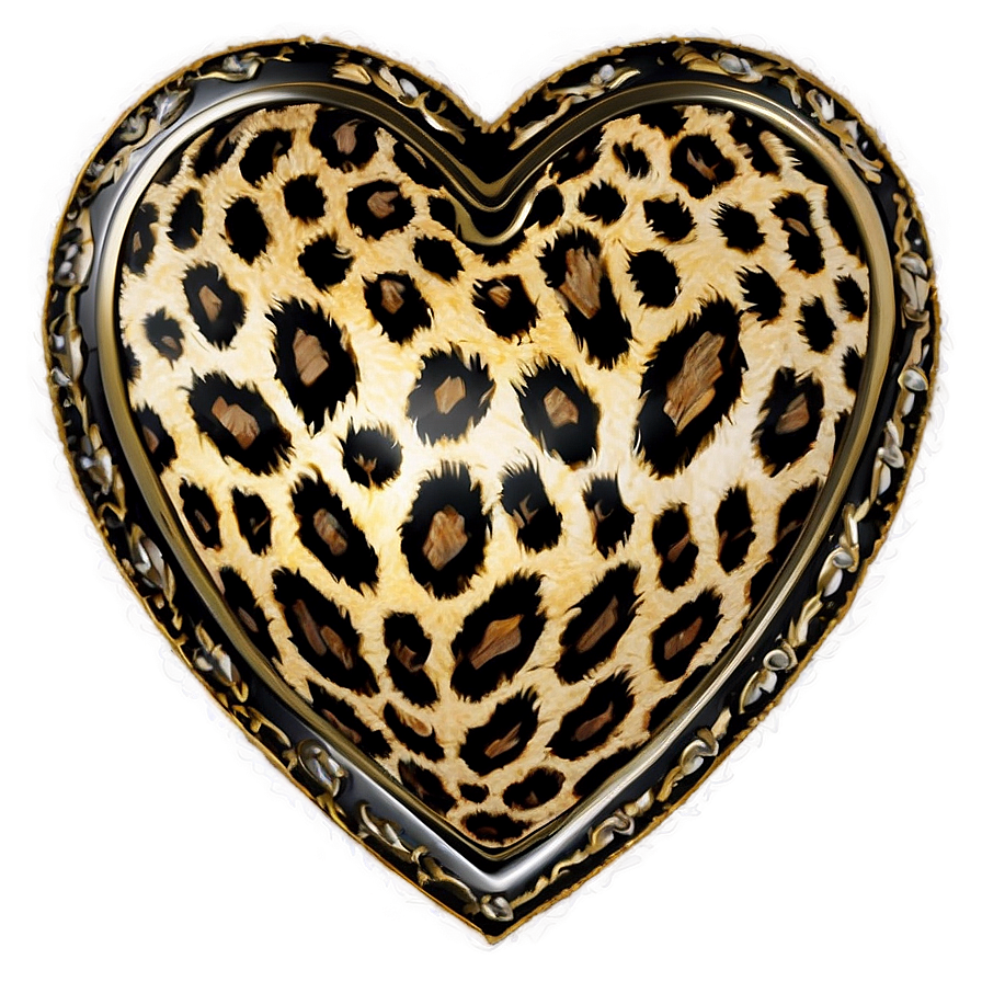 Dreamy Leopard Heart Png Ano30