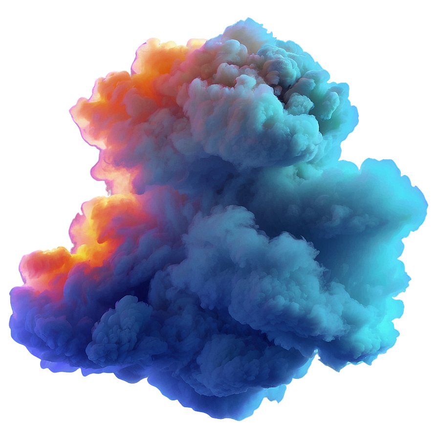 Dreamy Orange Smoke Cloud Png 06262024