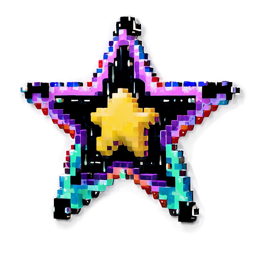 Dreamy Pixel Star Png Xef