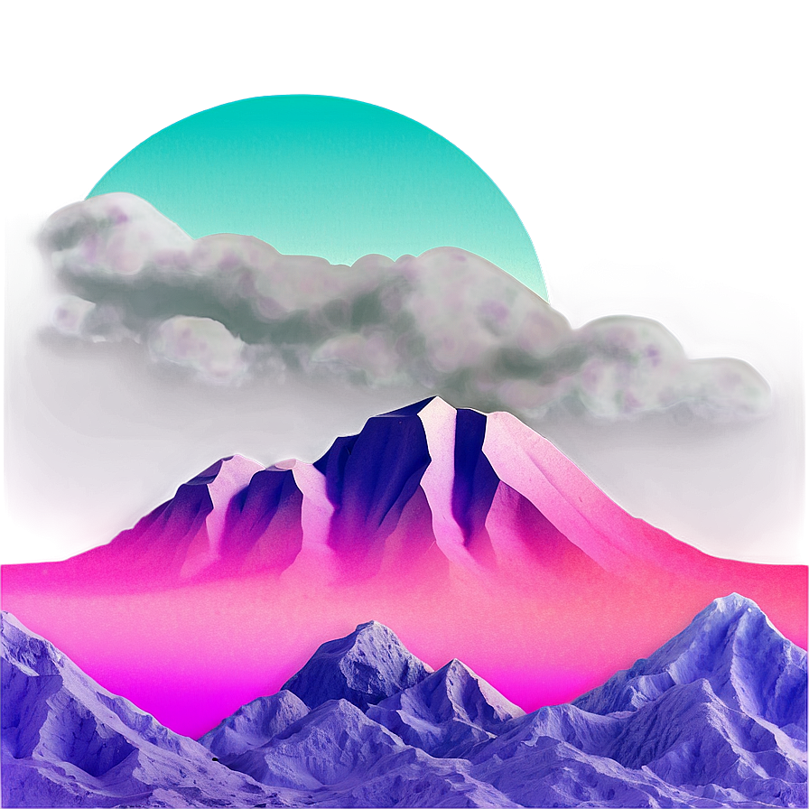 Dreamy Vaporwave Landscape Png Uja4