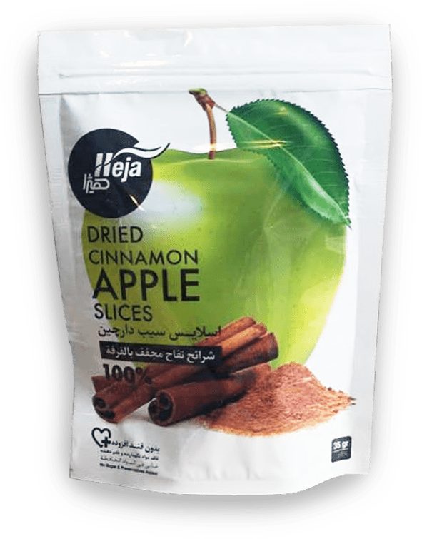 Dried Cinnamon Apple Slices Packaging PNG with transparent background