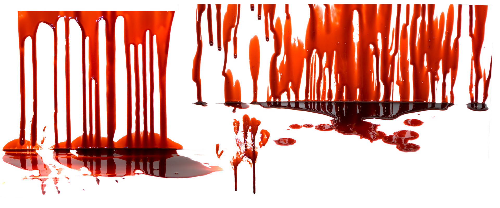 Dripping Red Liquid Art PNG with transparent background