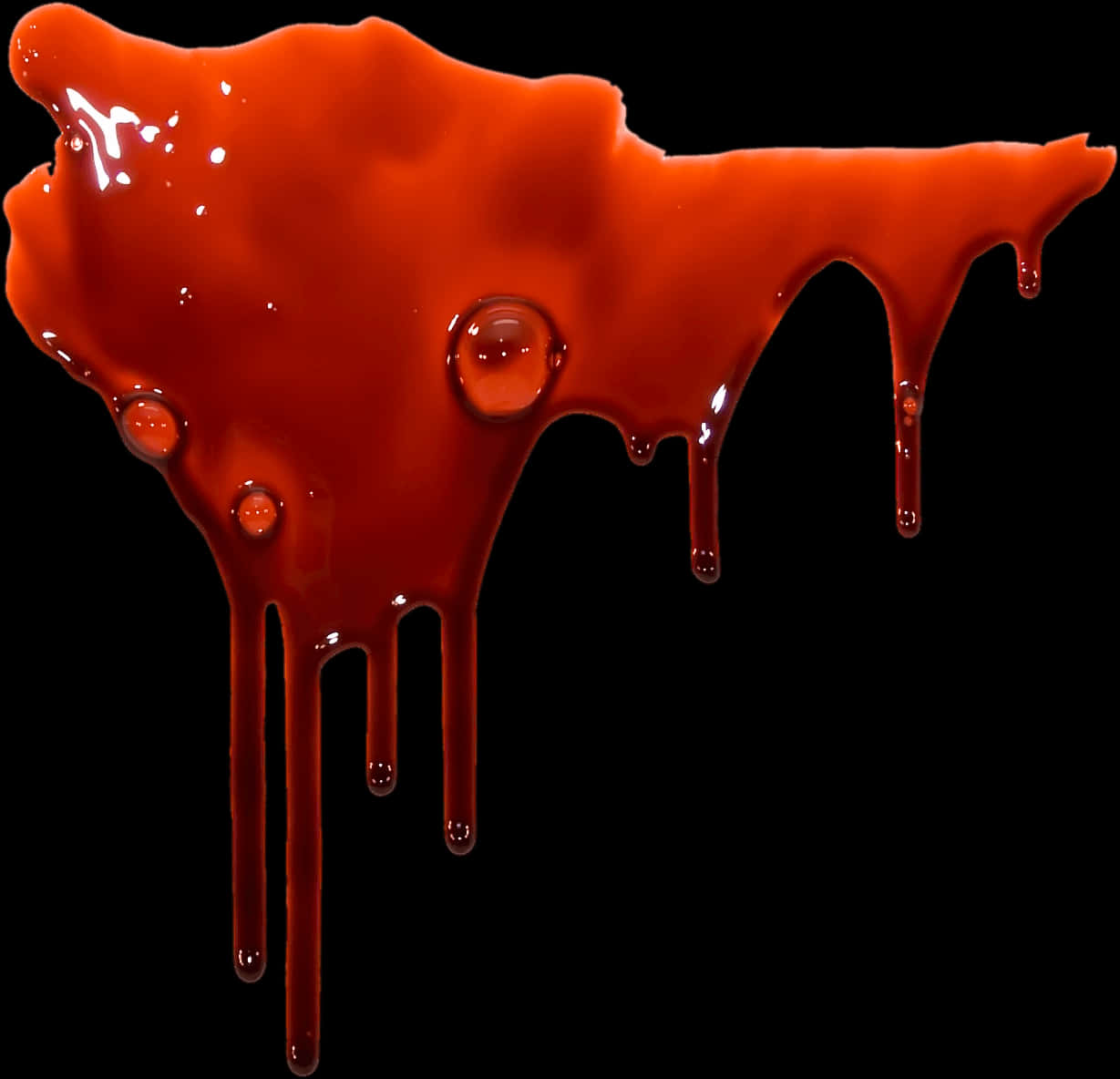 Dripping Red Liquid Splash