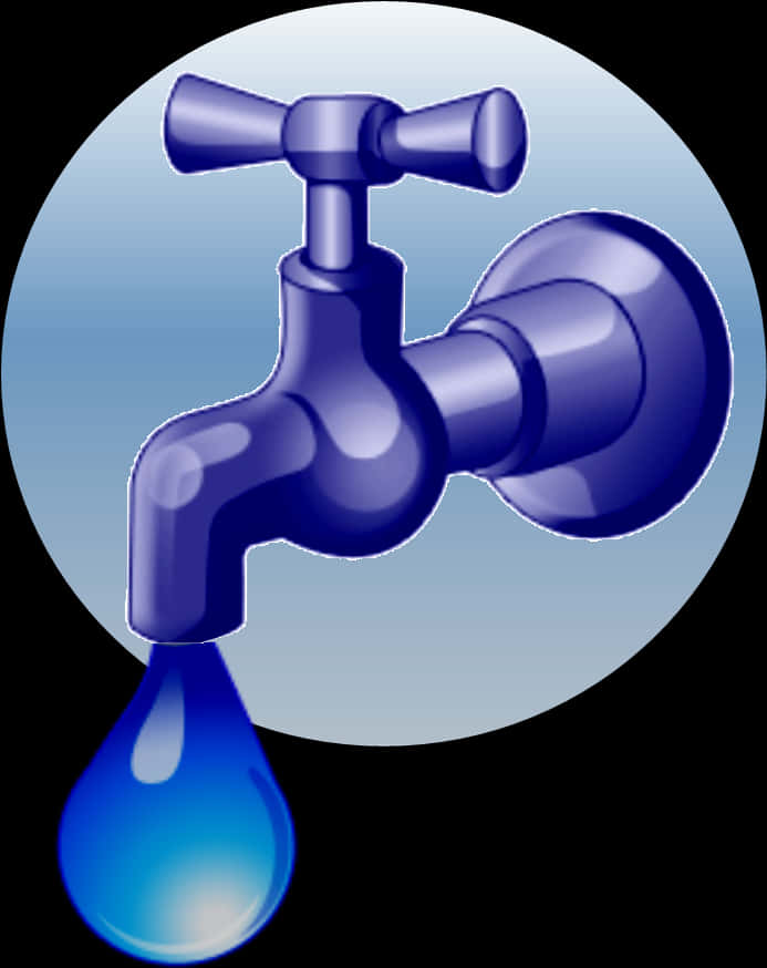 Dripping Water Tap Illustration