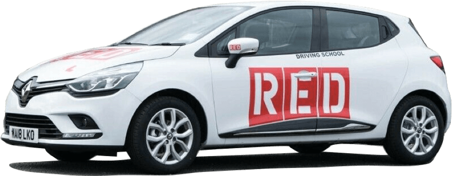 White Red Car - Red Driving School Renault Clio, HD Png Download PNG with transparent background