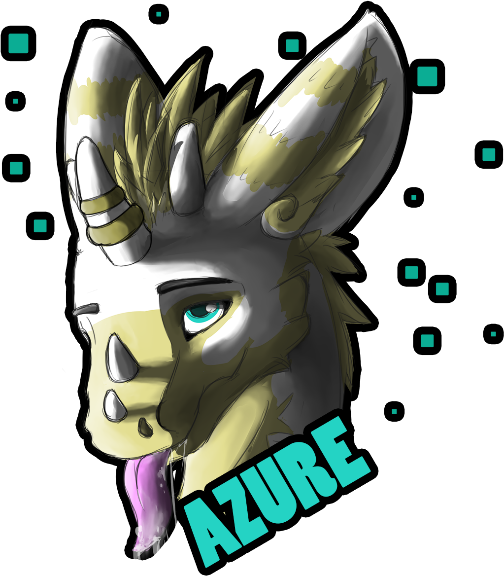 Azure Headshot W/ Drool - Cartoon, HD Png Download PNG with transparent background