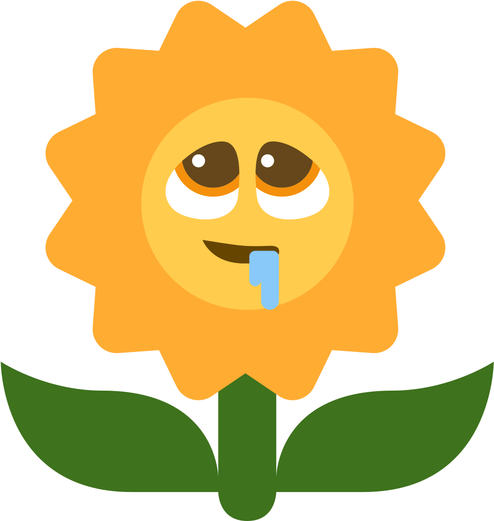 Drooling Flower Cartoon Character