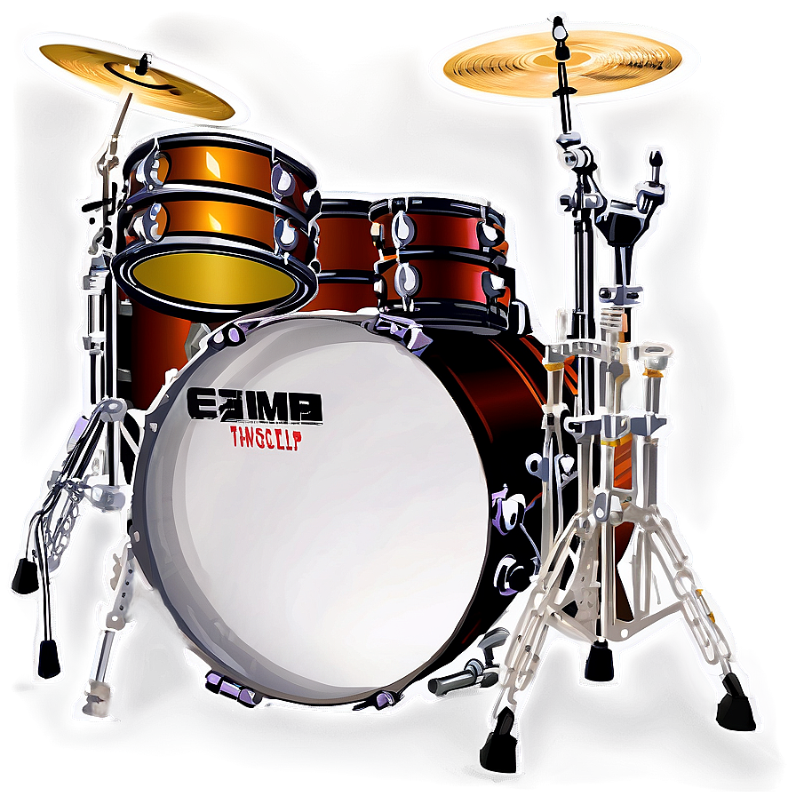 Drum Kit With Cymbals Png 2