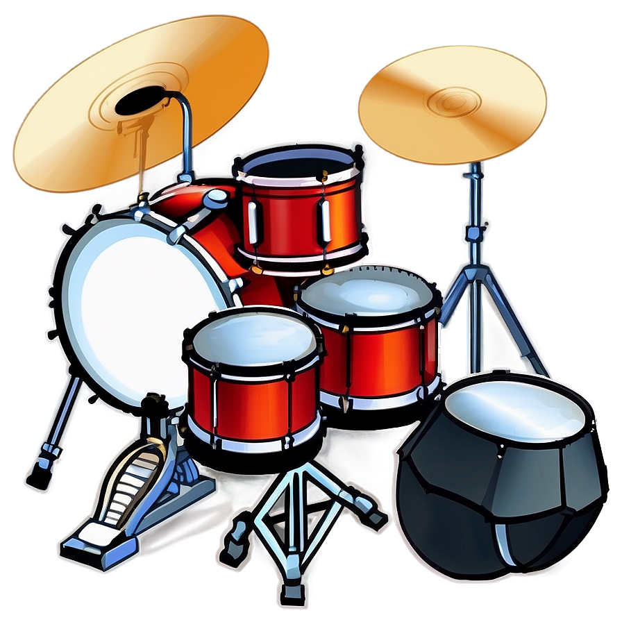 Drum Set Isometric Png 91