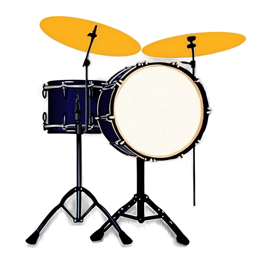 Drum Set Silhouette PNG 05242024 PNG with transparent background