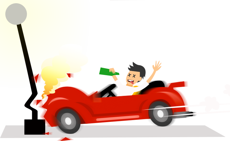Picture Royalty Free Library Drunk Driving Clipart - Drink And Drive Cartoon, HD Png Download PNG with transparent background