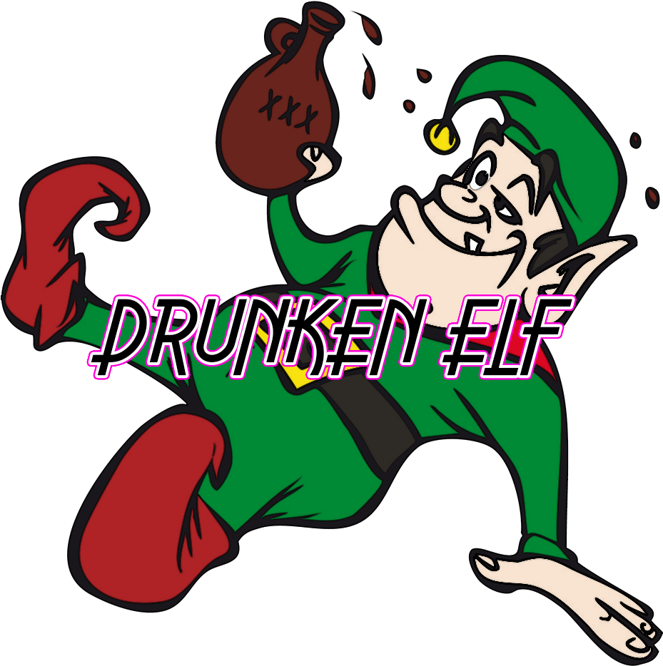 Drunken Elf Cartoon Illustration