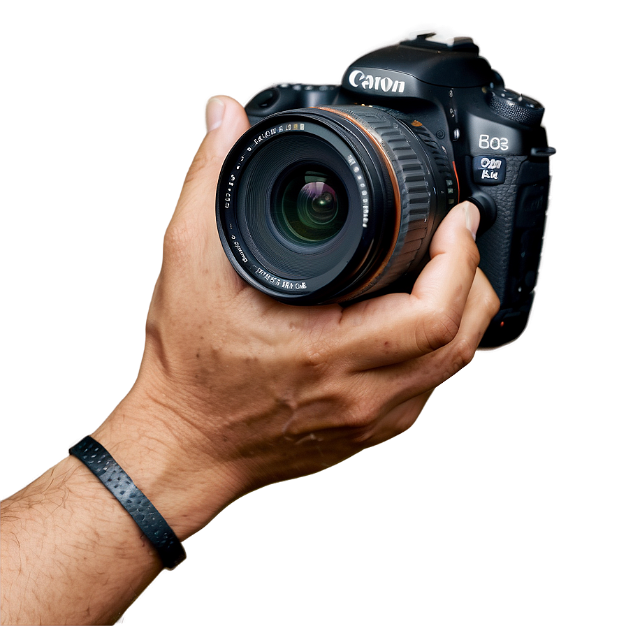 Dslr Camera In Hand Png Ctq34